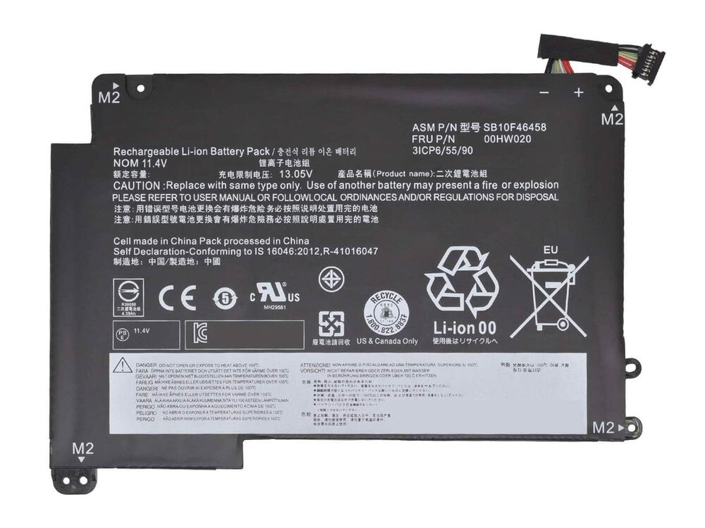 Lenovo ile Uyumlu ThinkPad Yoga 460 Versiyon 20EL, 20EM Batarya Pil SB10F46459