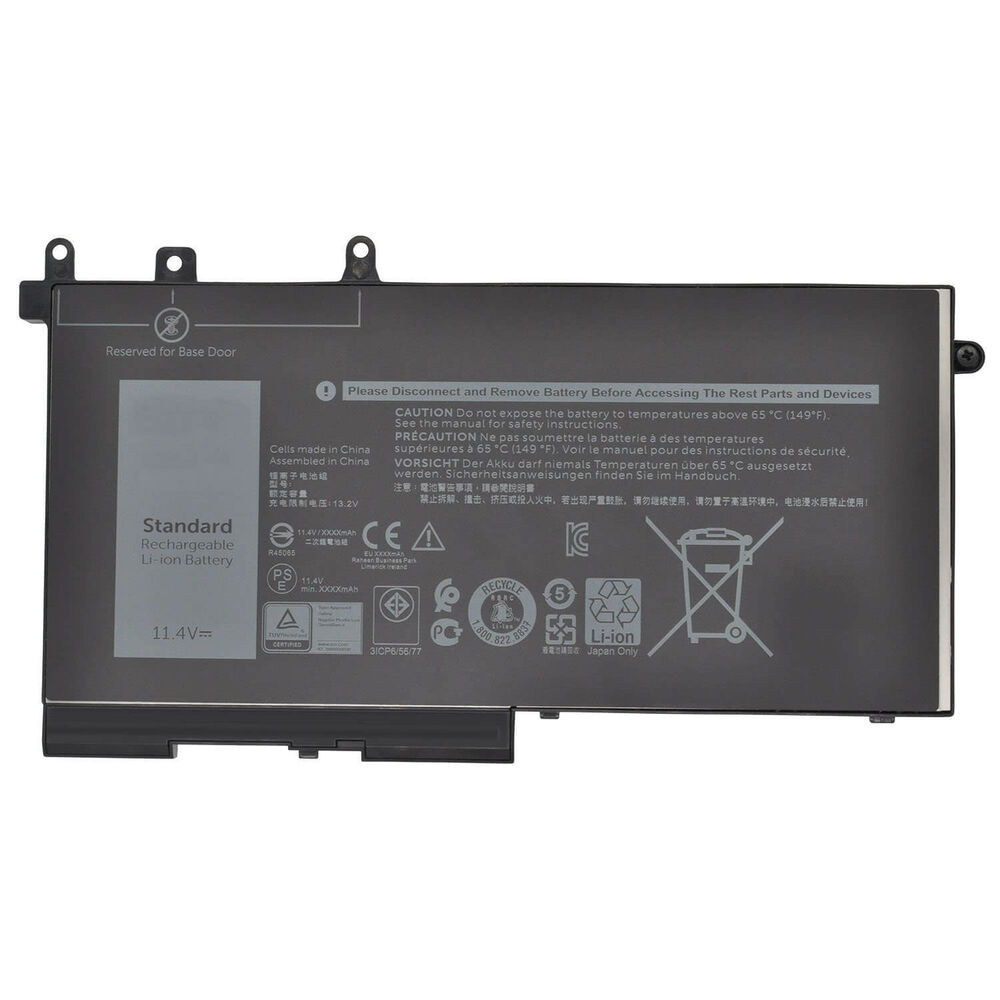 Dell ile Uyumlu Latitude 5480 Versiyon P72G, P72G001 Batarya Pil - 3 Cell