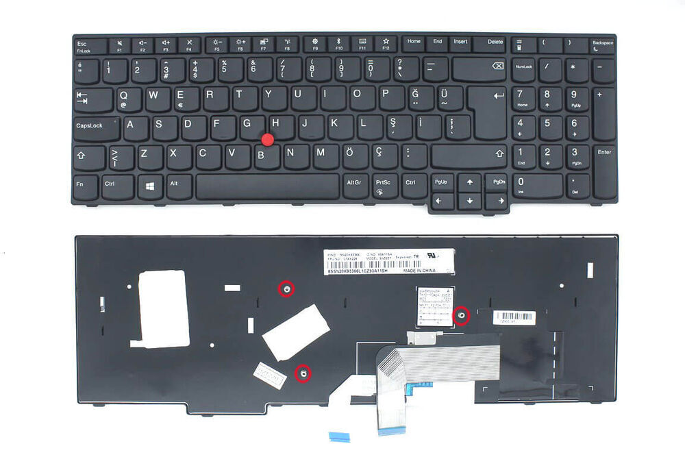 Lenovo ile Uyumlu ThinkPad E555 20DH Uyumlu Laptop Klavye