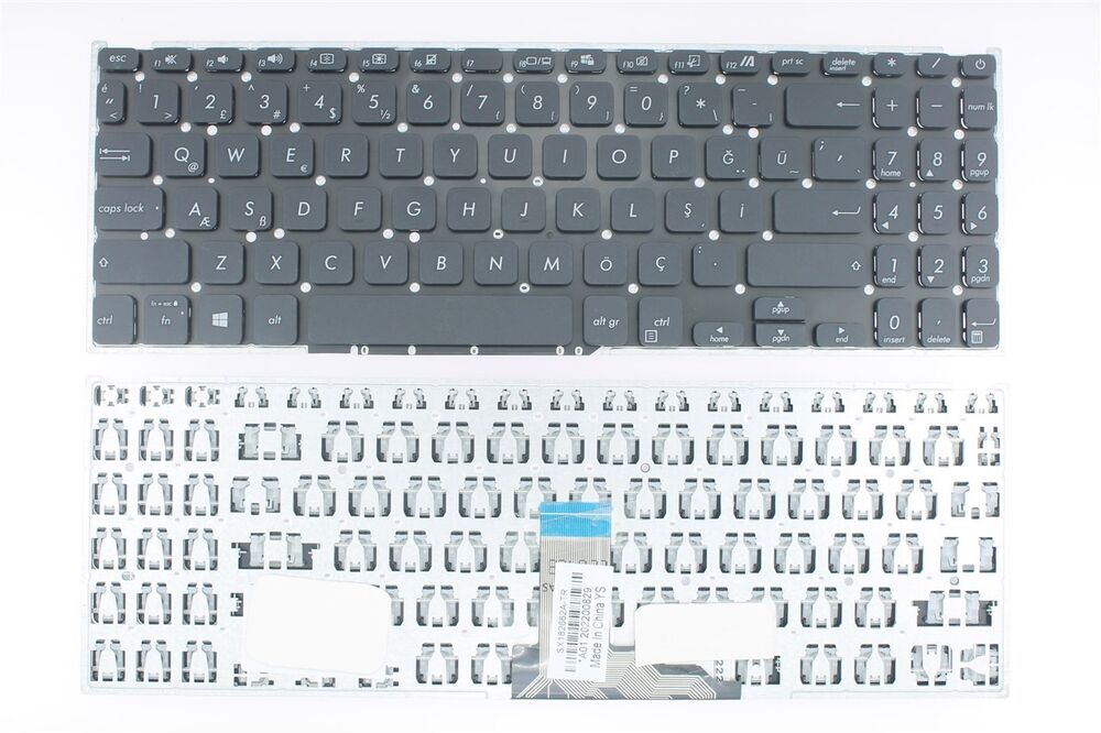 Asus ile Uyumlu X515JF-BR024T Uyumlu Laptop Klavye Siyah