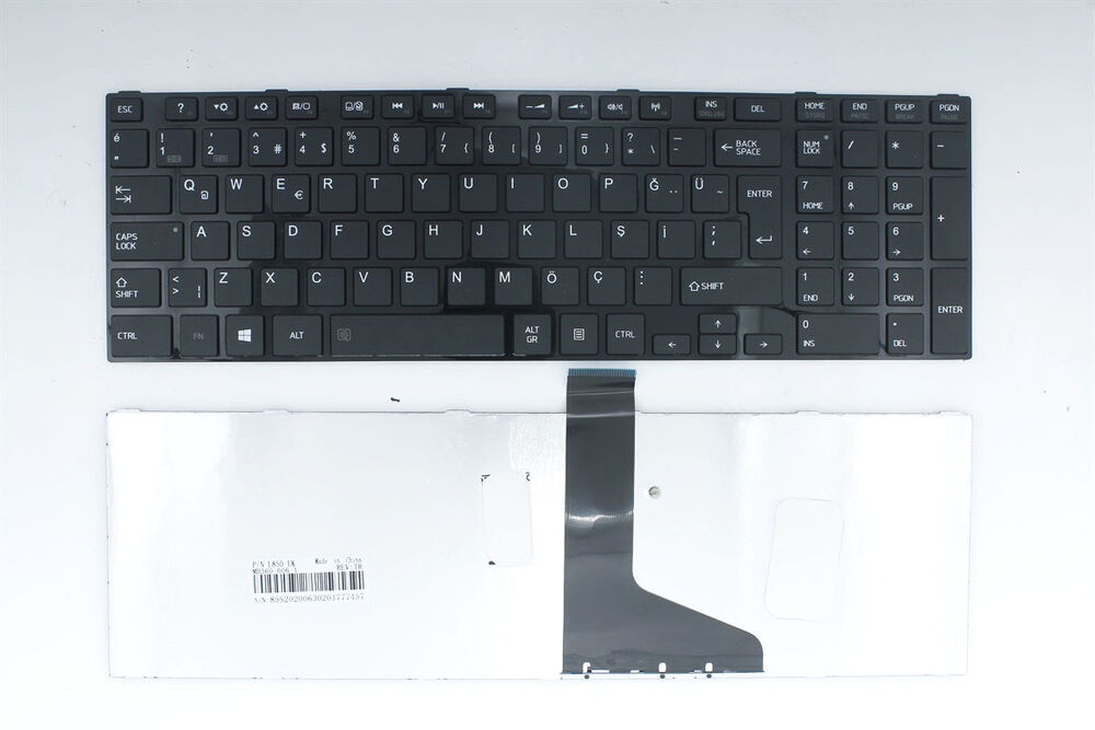 Toshiba ile Uyumlu Satellite P855-10j, P855-348, P855-34G Klavye Çerçeveli Siyah