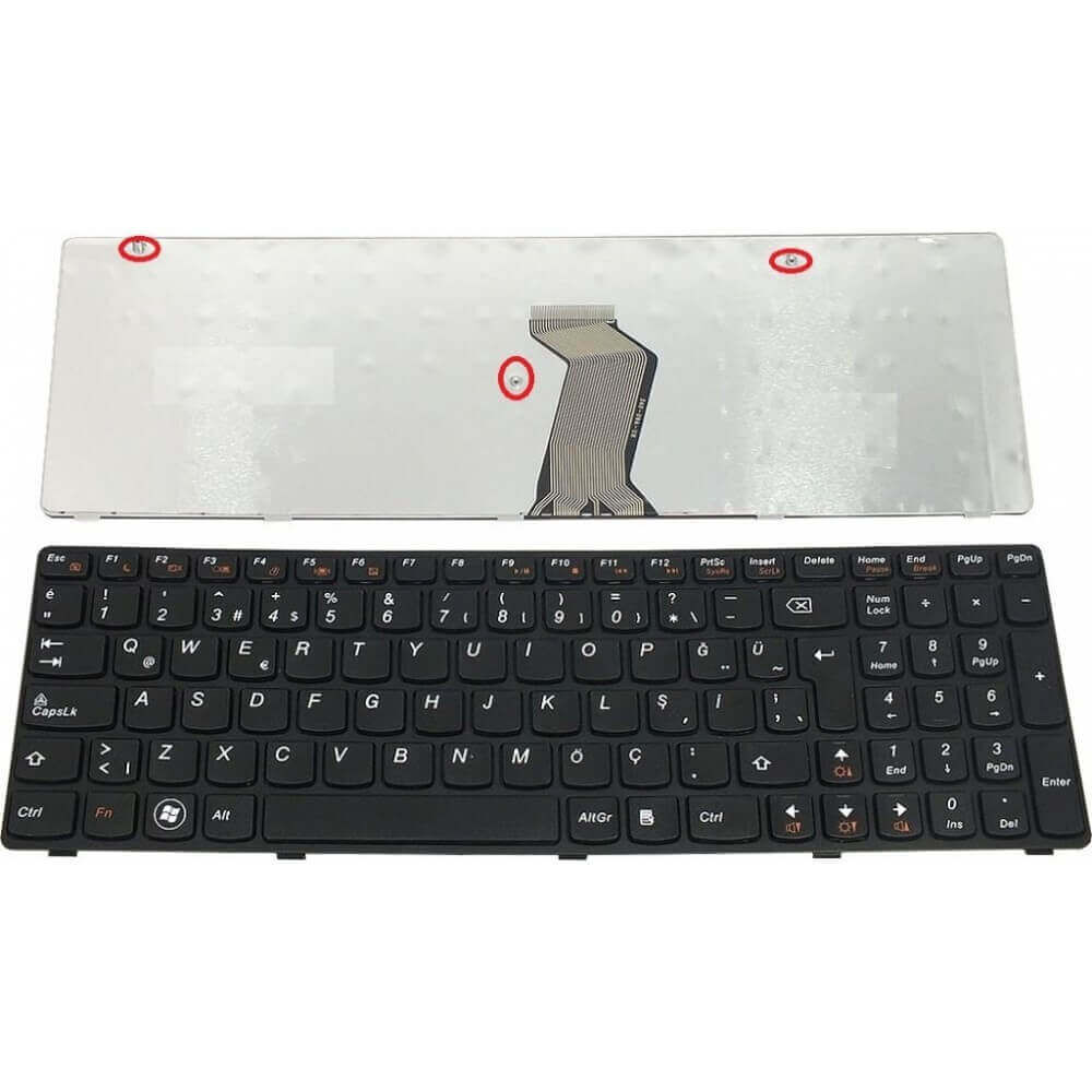 Lenovo ile Uyumlu G580 Versiyon 22189, 2189 Uyumlu Laptop Klavye