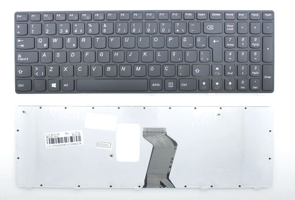 Lenovo ile Uyumlu B590 Versiyon 8601, 20208,6274 Uyumlu Laptop Klavye