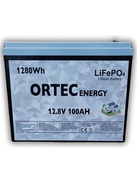 Ortec 12.8V 100AH LiFePO4 Lityum Akü - Thumbnail