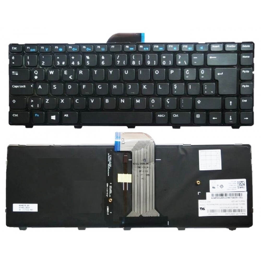 Dell Inspiron 14-n3421, 14r-3421,14-N3437 Notebook Klavye Tuş Takımı -Işıklı